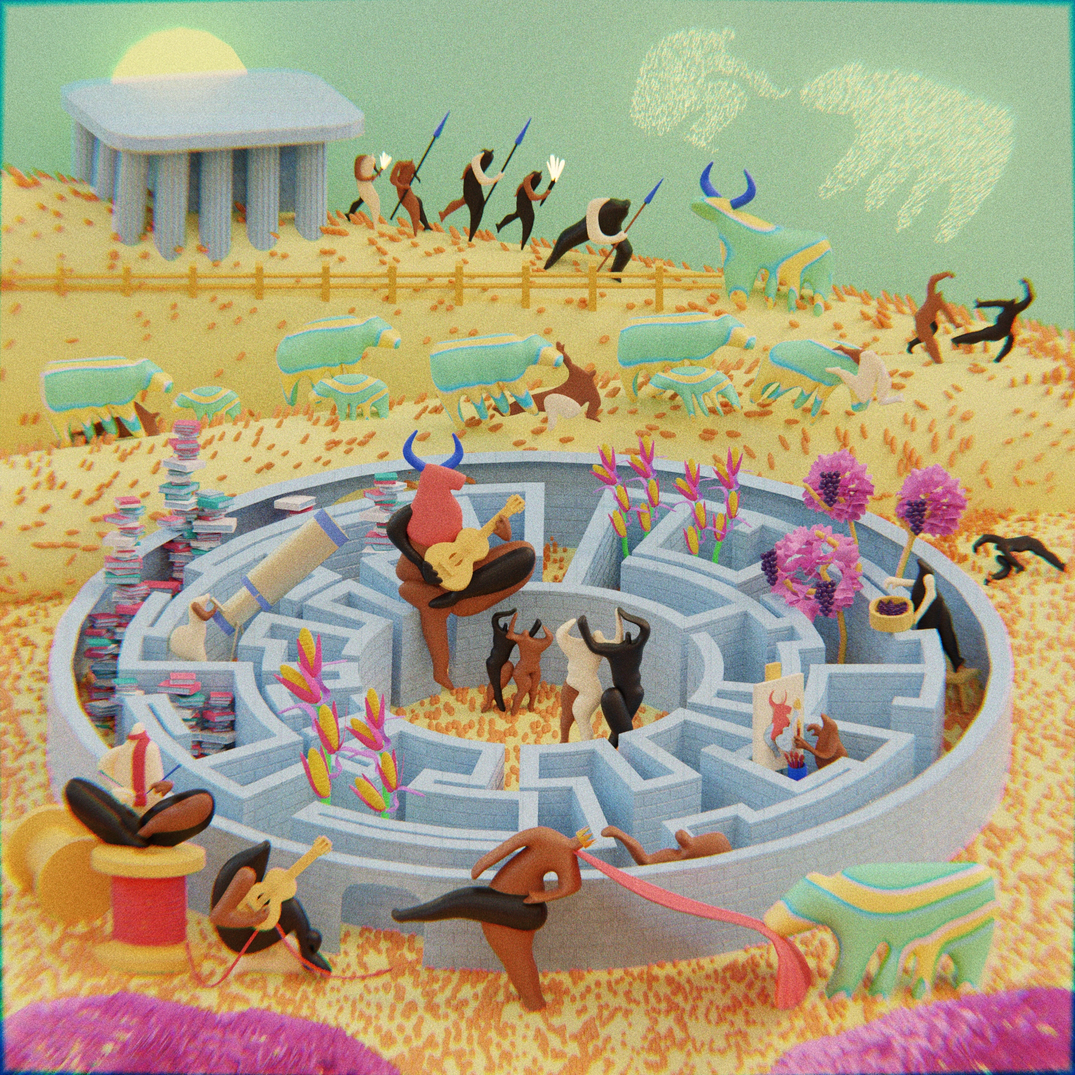 "we the cattle" by Argentinian artist Marcus Cuscus