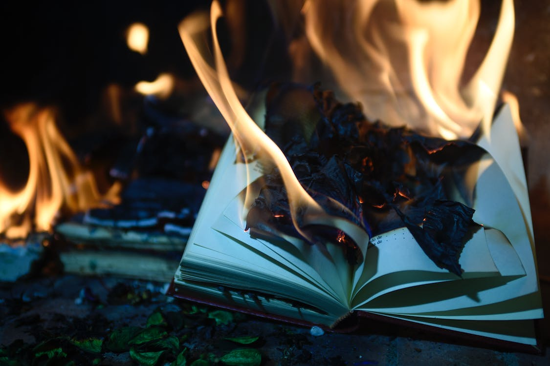 Burning Book Page by Movidagrafica Barcelona