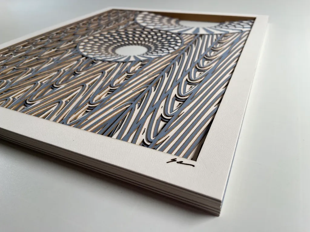 16x20" Made from 12 layers of laser cut museum board