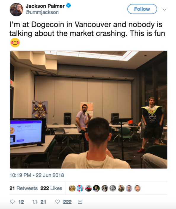 Dogecon 2018 was famously held during the market crash of the last crypto cycle - it brought all the true believers together for one big party. (Even the coin maxis back then who hated each other - it welcomed all.) Dance parties, music concerts, tarot readings, art and art performances, open-mic lectures on esoteric subjects...it had it all.