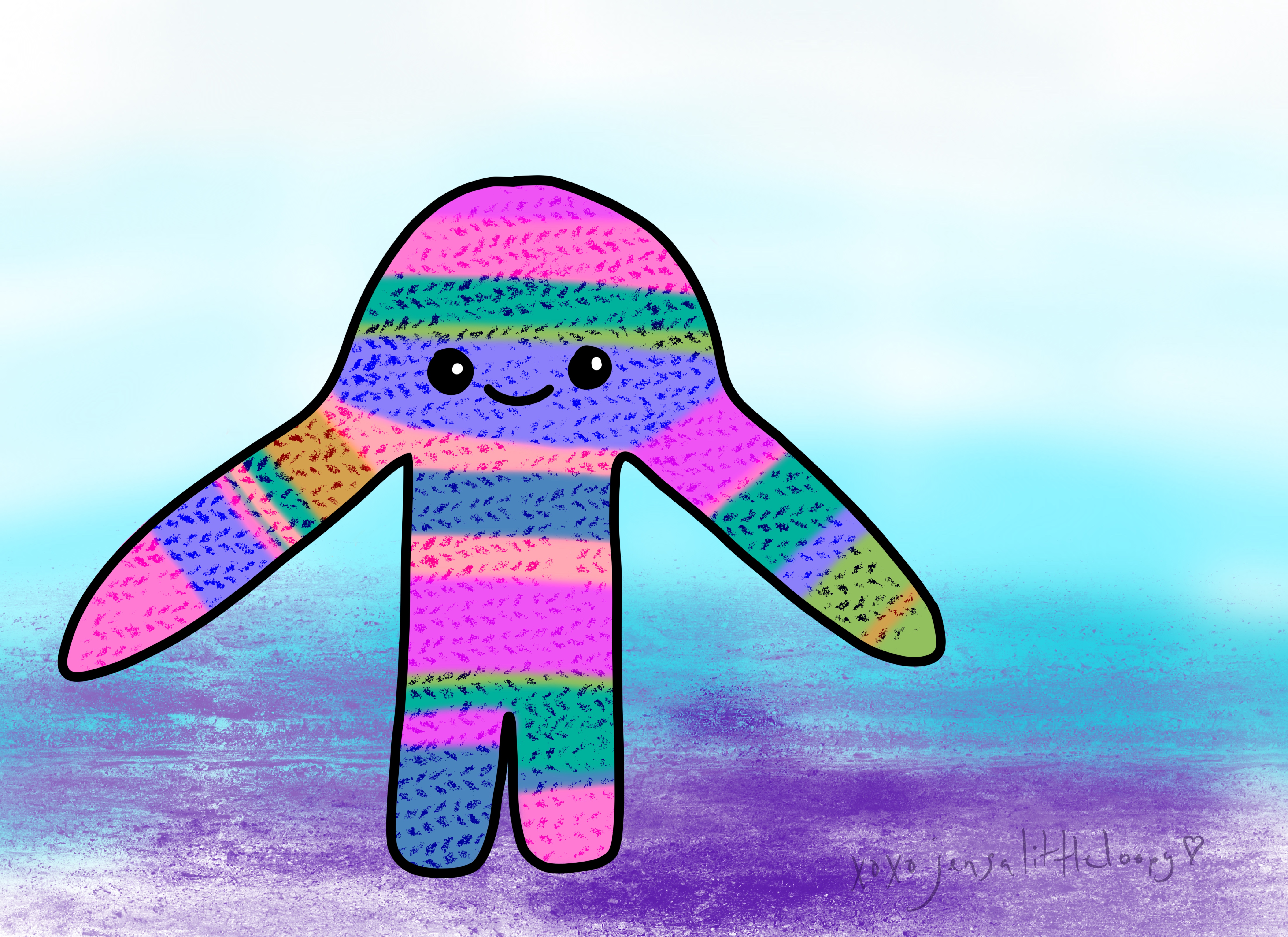 "Big big Hugamonster hugs" ~ https://objkt.com/asset/hicetnunc/603464