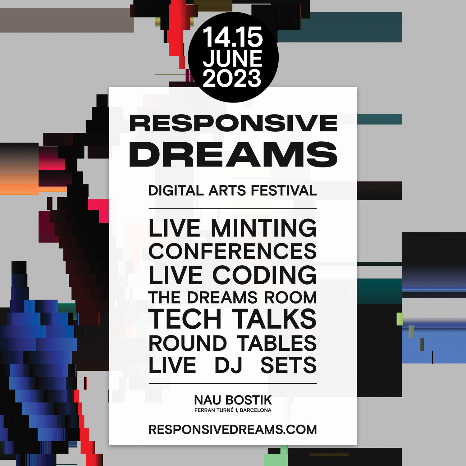 Responsive Dreams - Digital Arts Festival - 14/15 June at Nau Bostik, Barcelona