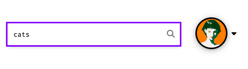 Using the search bar for keywords of interest