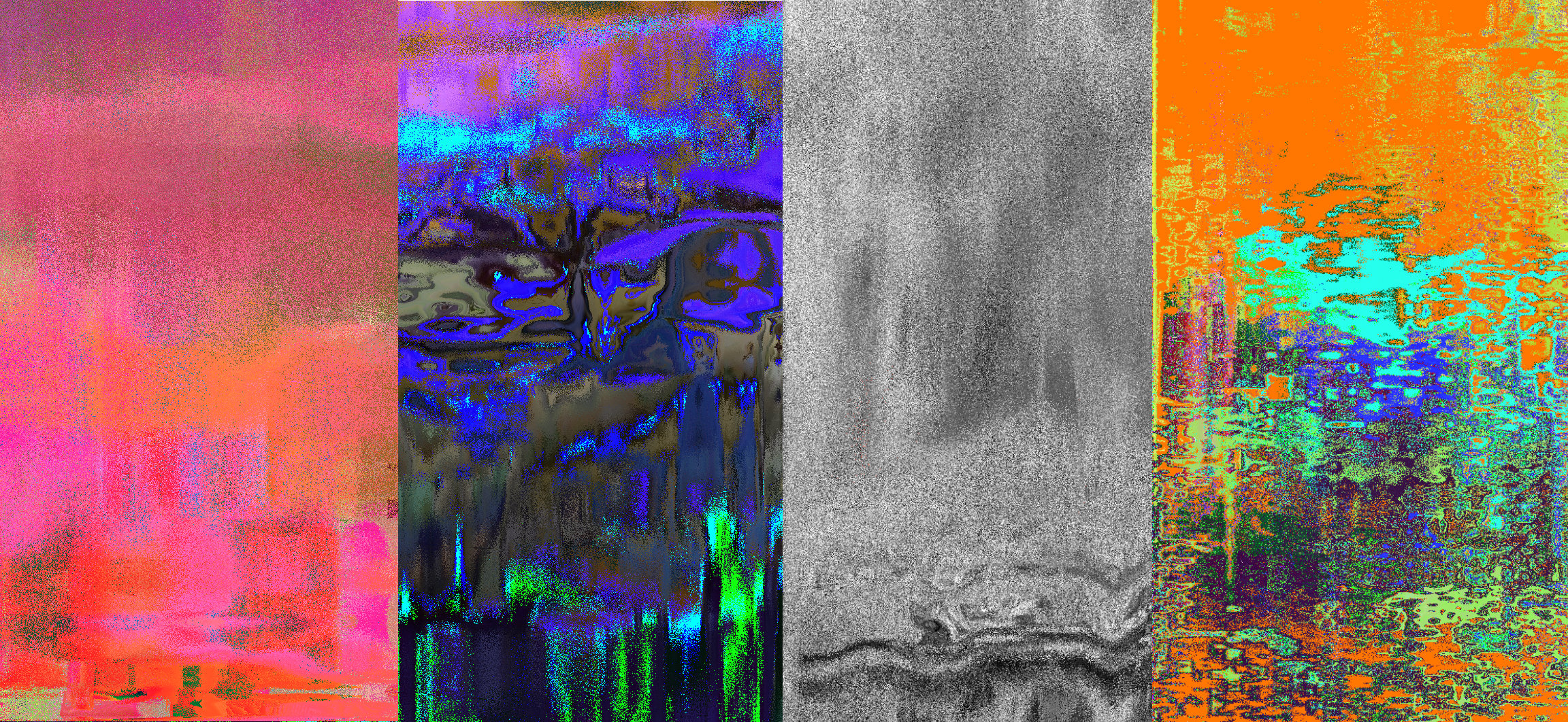 Collage of stills from Gerhard #4, #39, #25 and #23