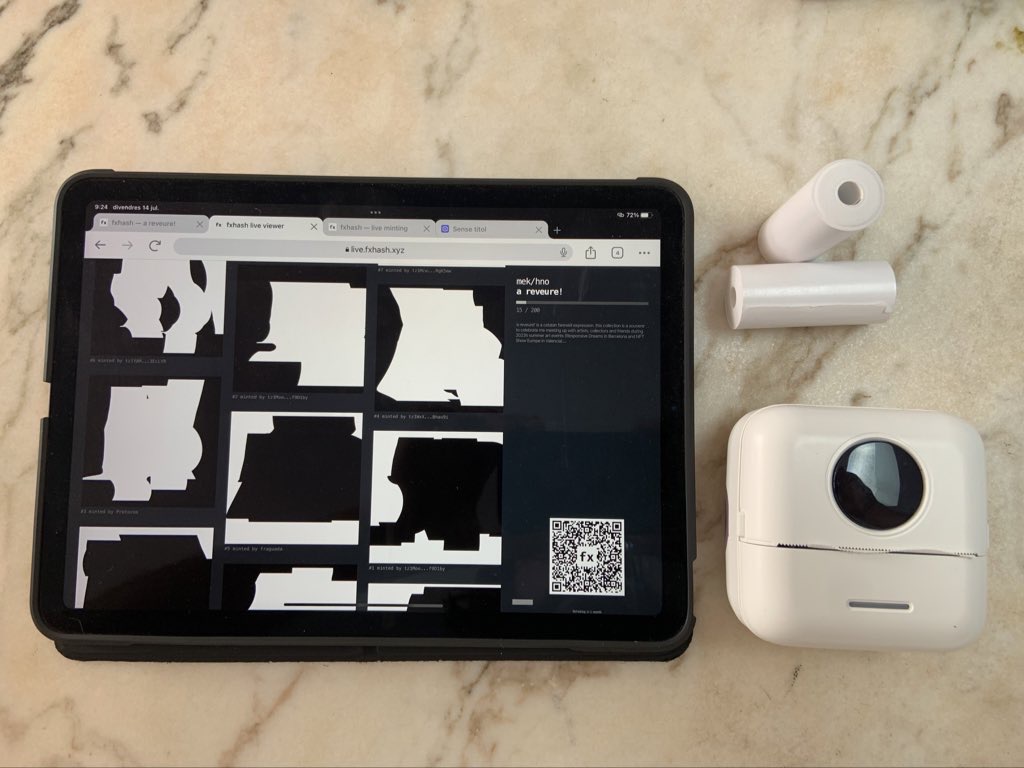 'a reveure!' mobile live minting setup