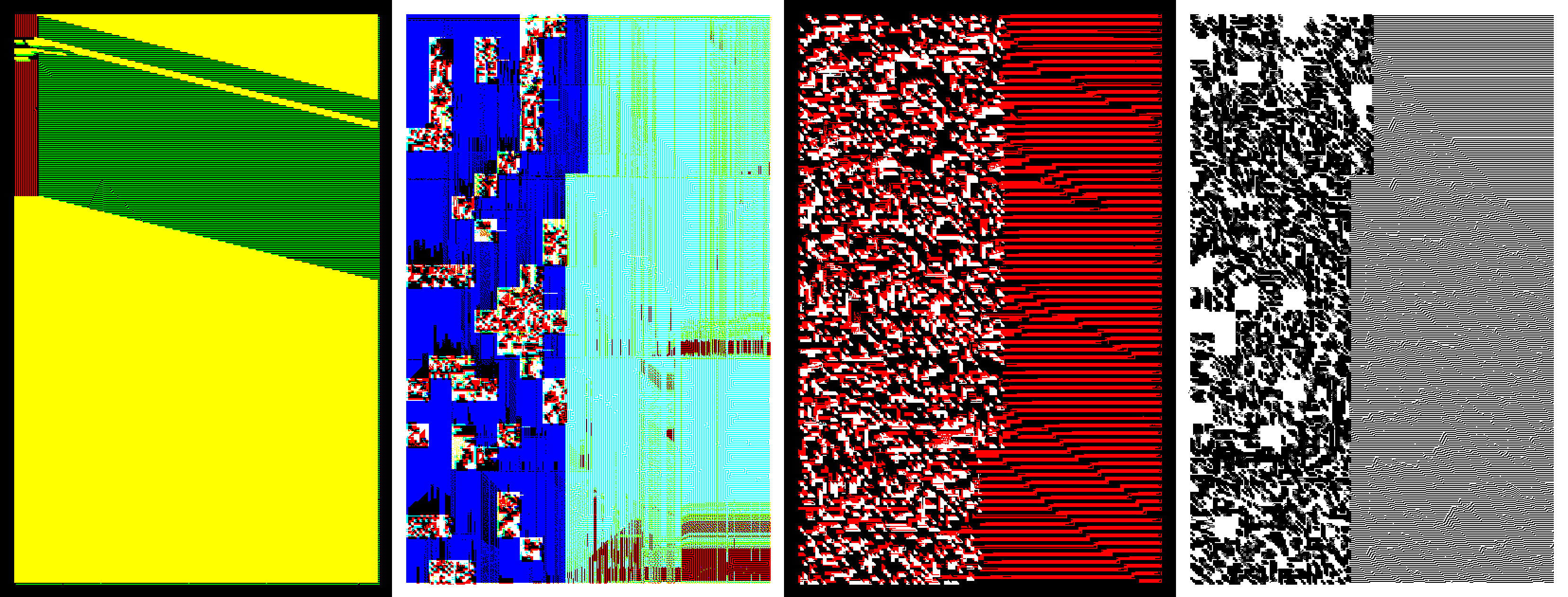 Examples of outputs with a randomized signal string - these will have "noise" as a type under token features.