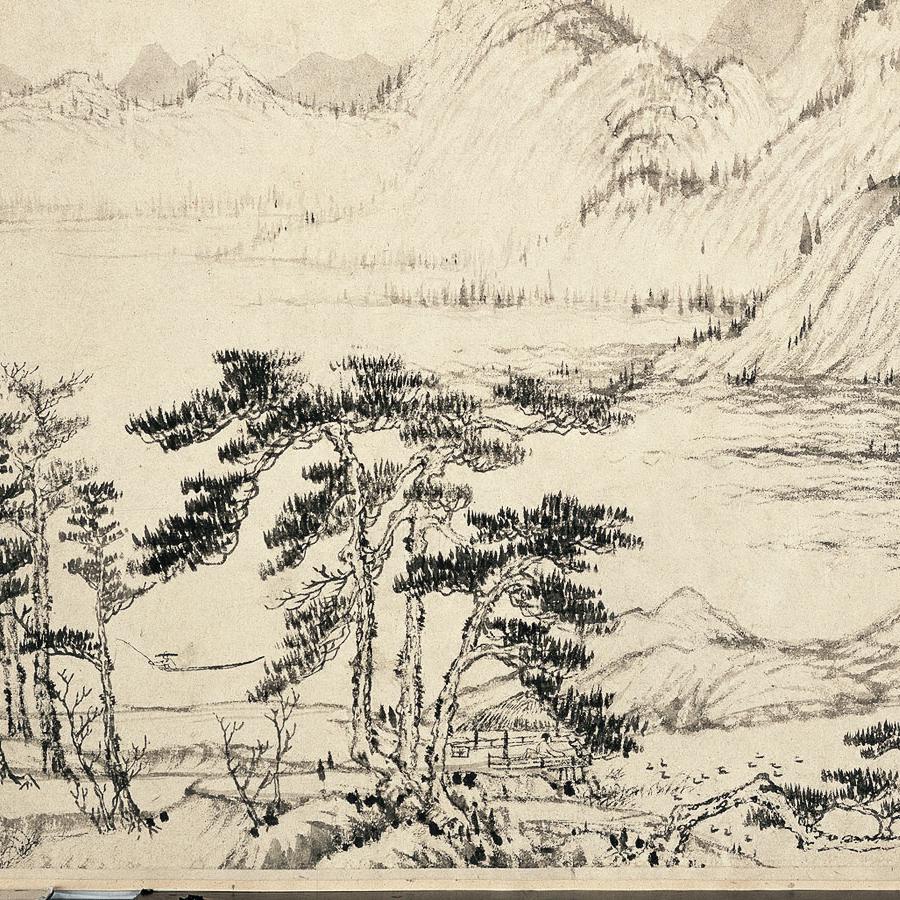 a section of 富春山居图——黄公望
