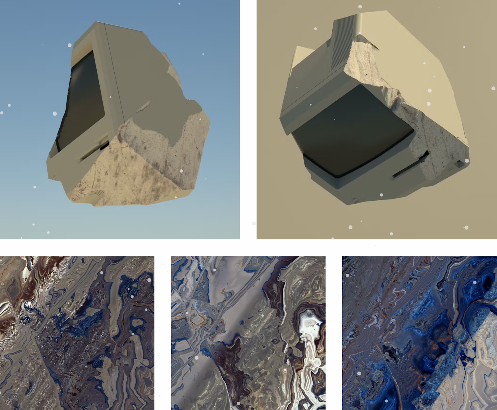 A snippet from Patricia’s featured gallery, featuring works by Dev Harlan