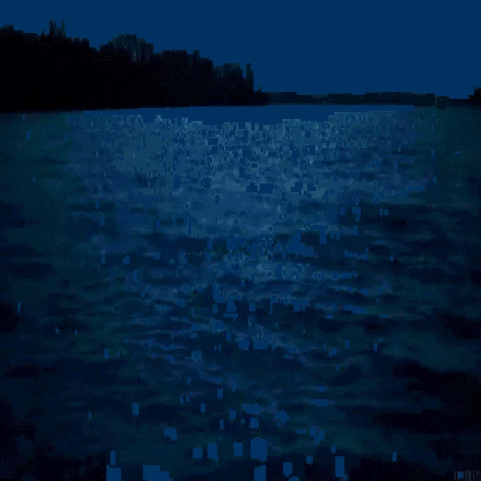 Still from "Devil's Lake" by Lorna Mills, Animated GIF, 700x700, 30 frames, 10fps, Minted 17 March 2023