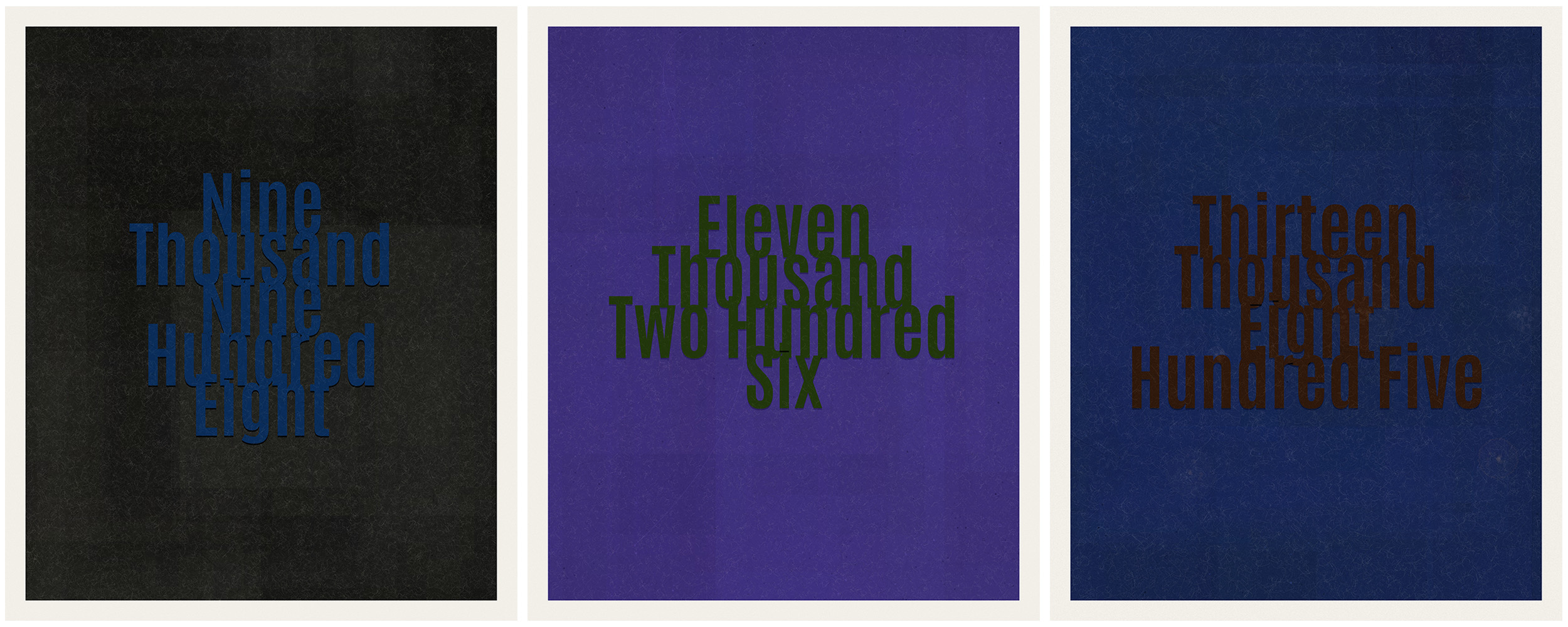 “Invisible” The algorithm prevents the exact same colour being used for background and type, but some colours are so close that they will be almost invisible like these.