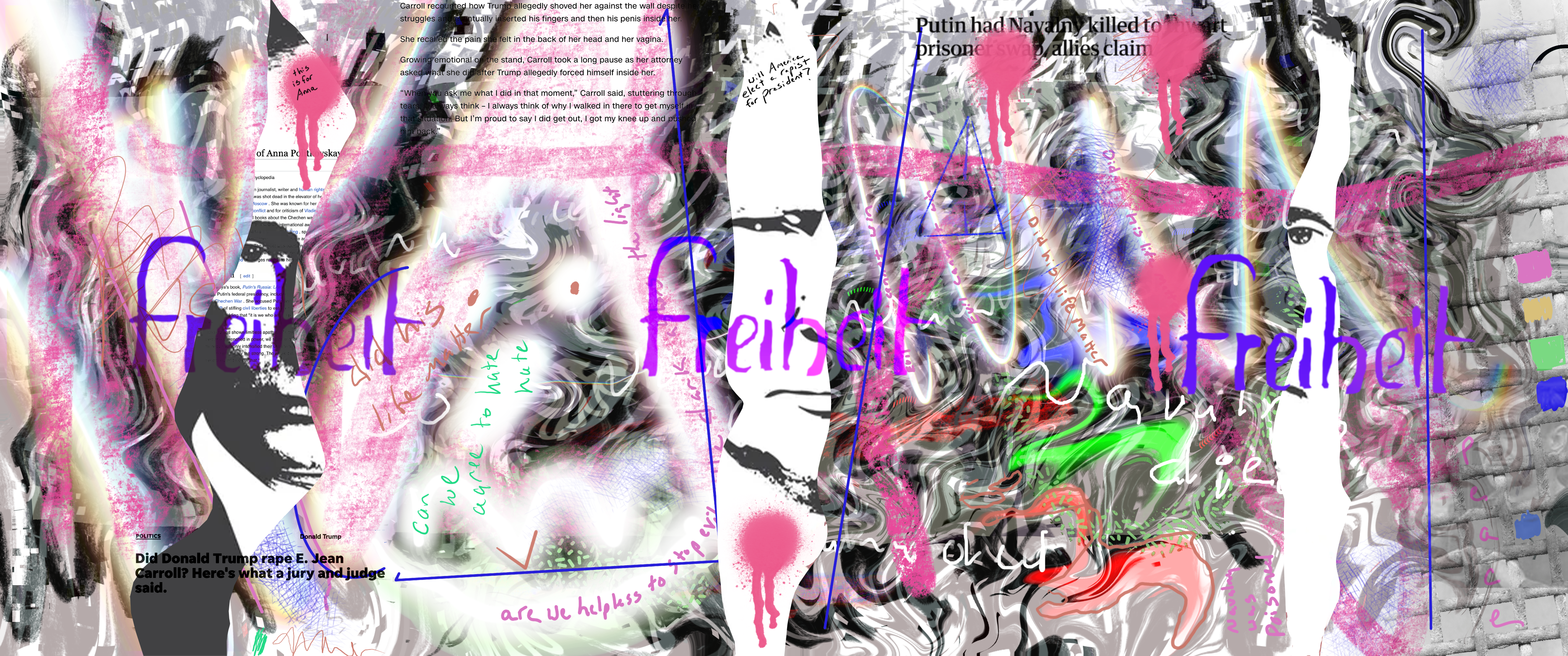 “FREIHEIT” Resistance is written in every line.