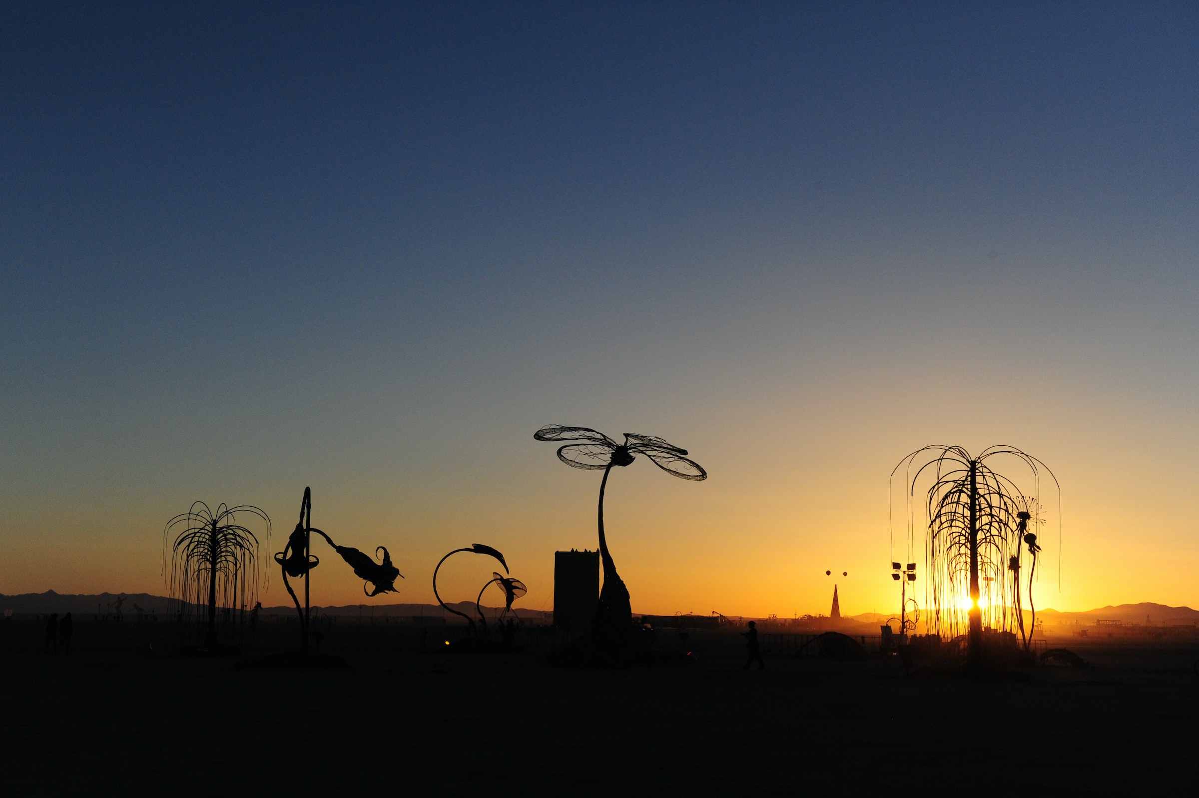 Burning Man Art at Sunset, undated — Photograph by Obie Fernandez