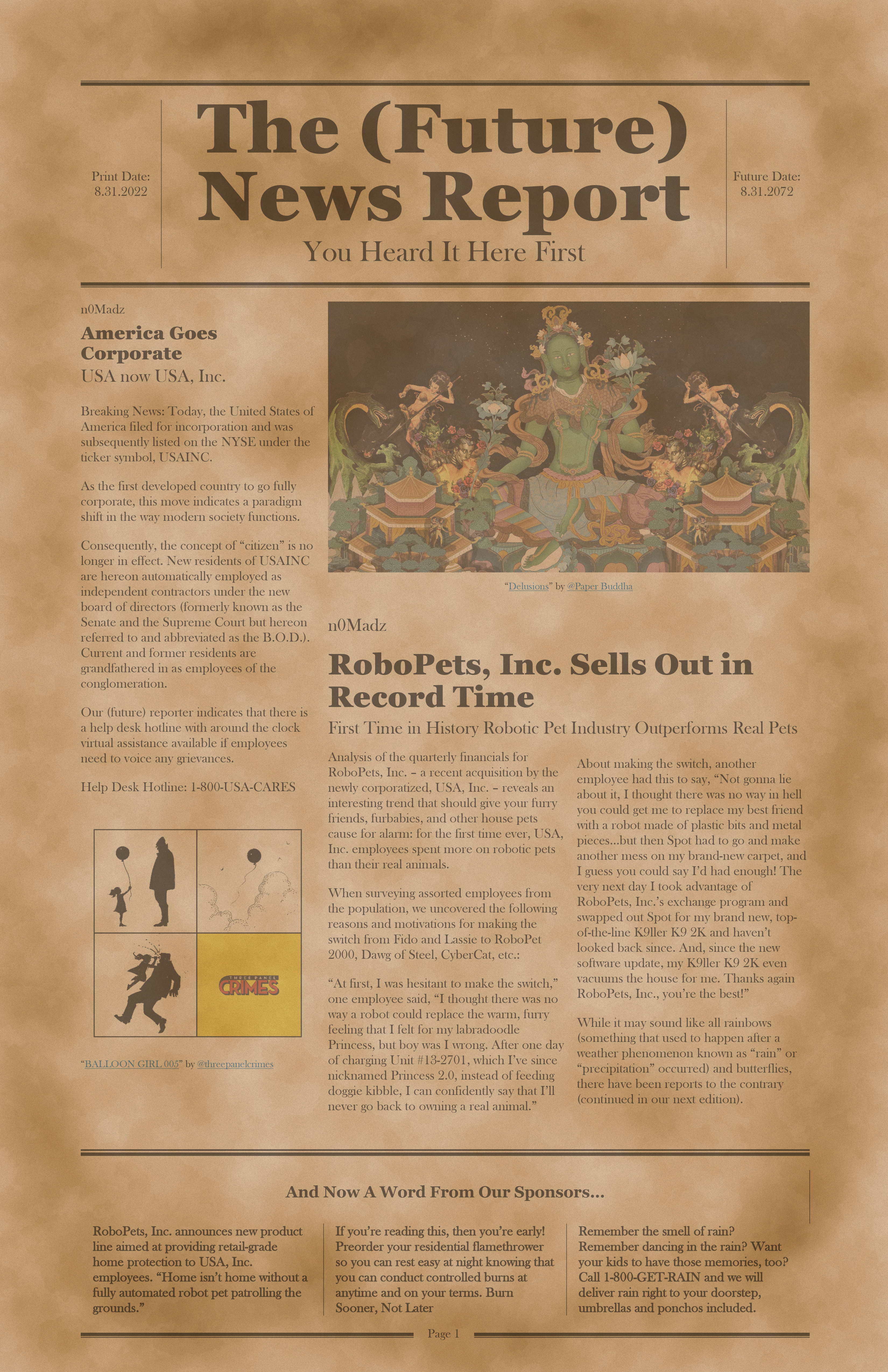 The (Future) News Report - Issue #1