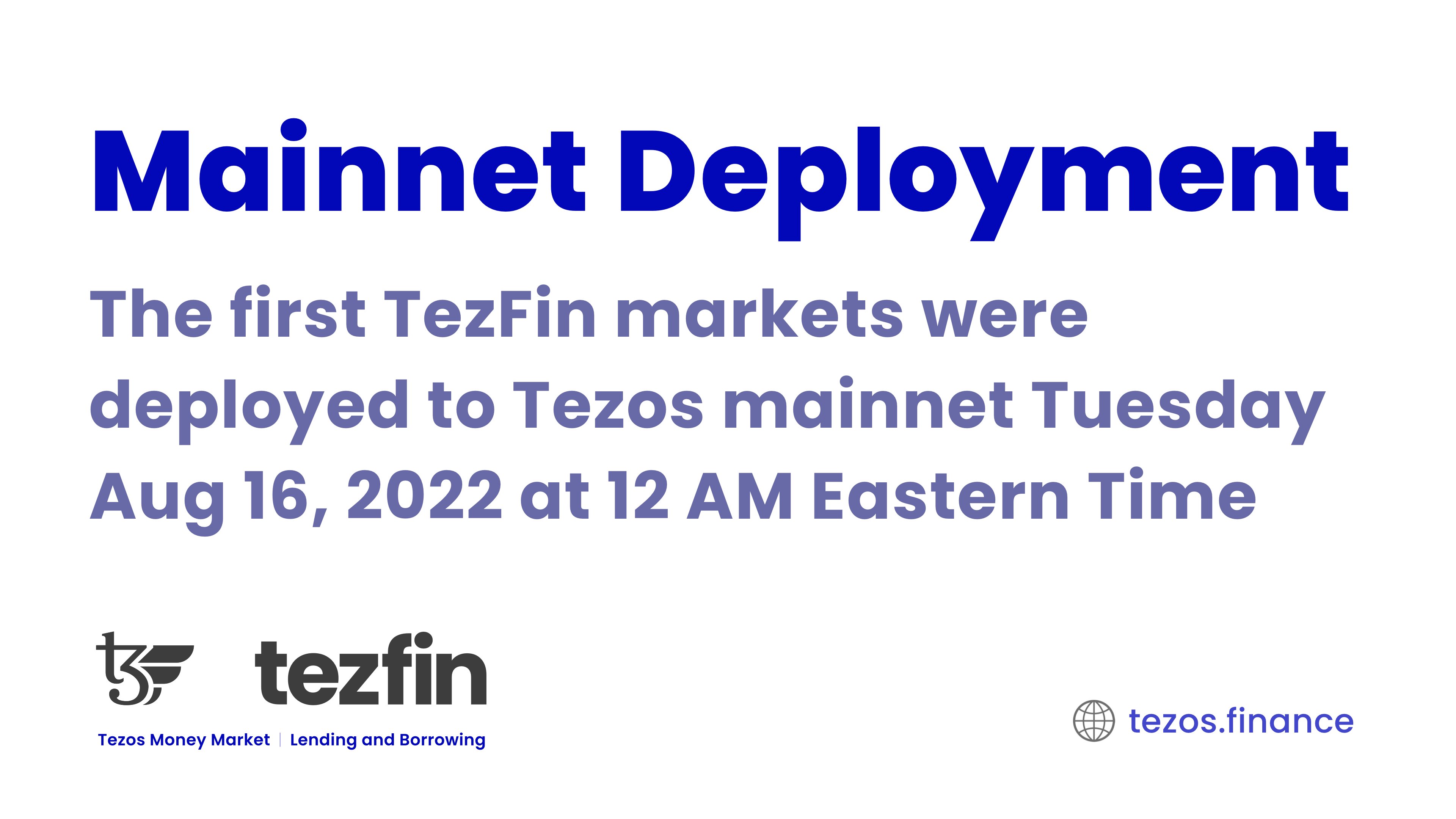 Mainnet announcement
