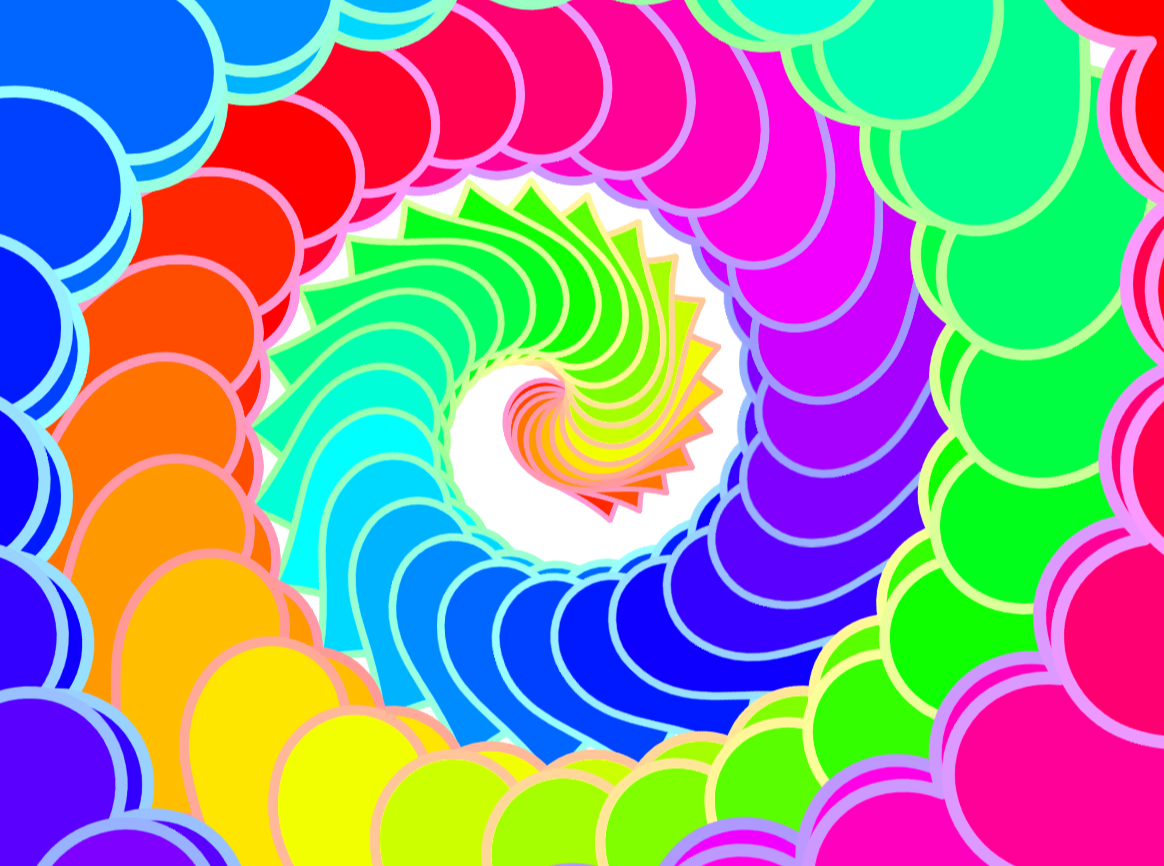 A spiral made of hearts