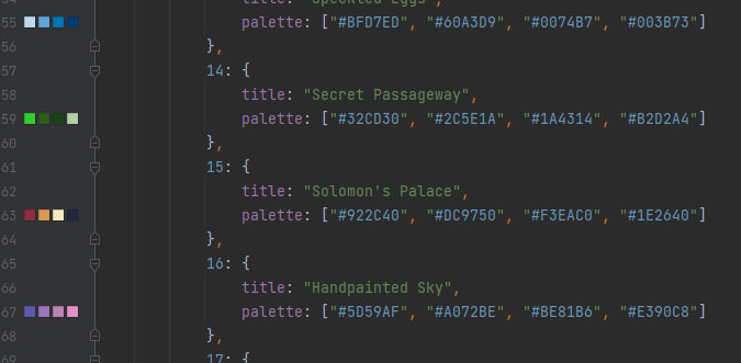  color palettes