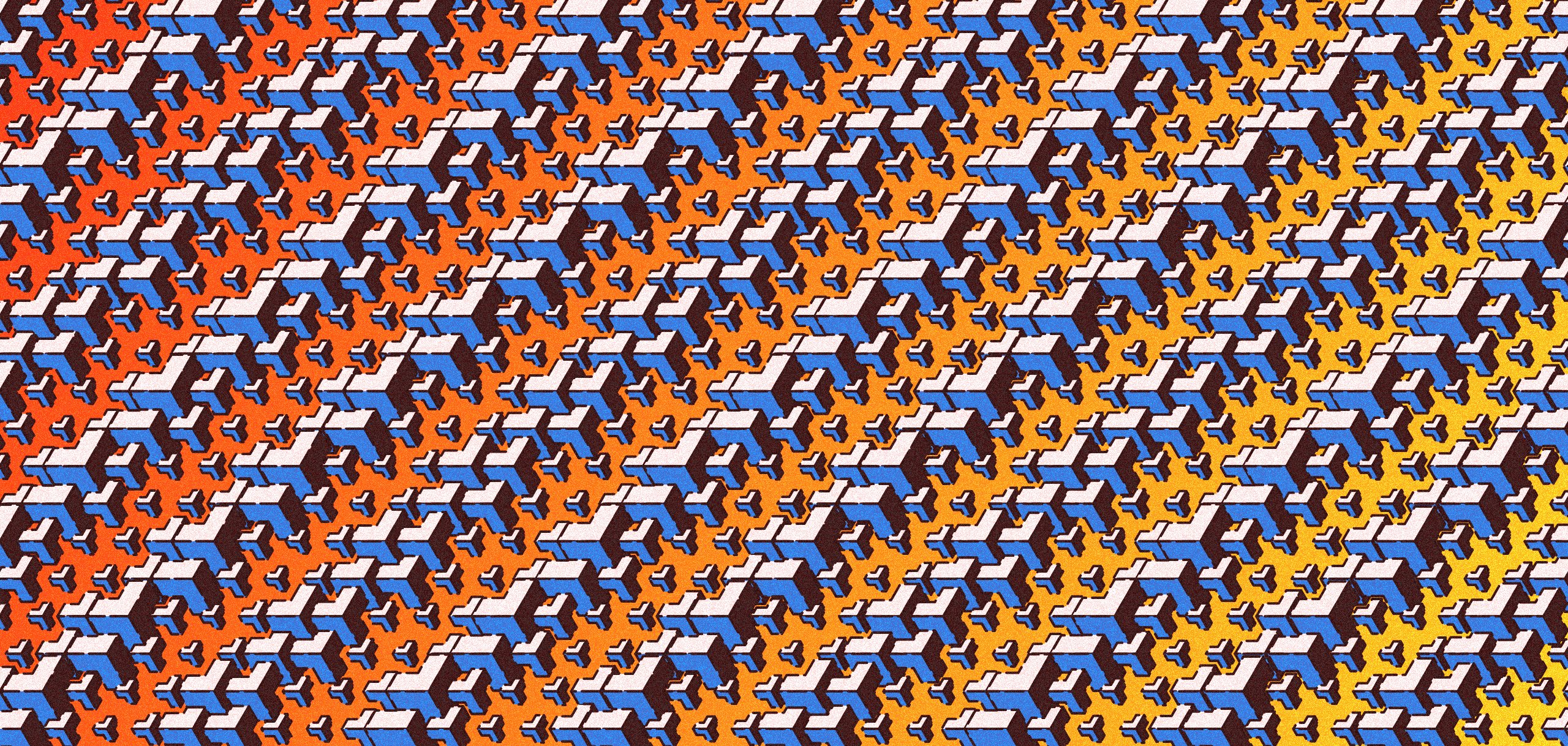 A generative artwork with grain applied as discussed in the Reddit comments of Shvembldr's post
