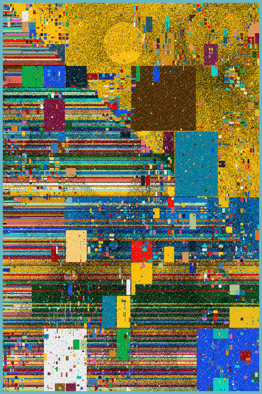 An image that reminds me of Kiss by Gustav Klimt