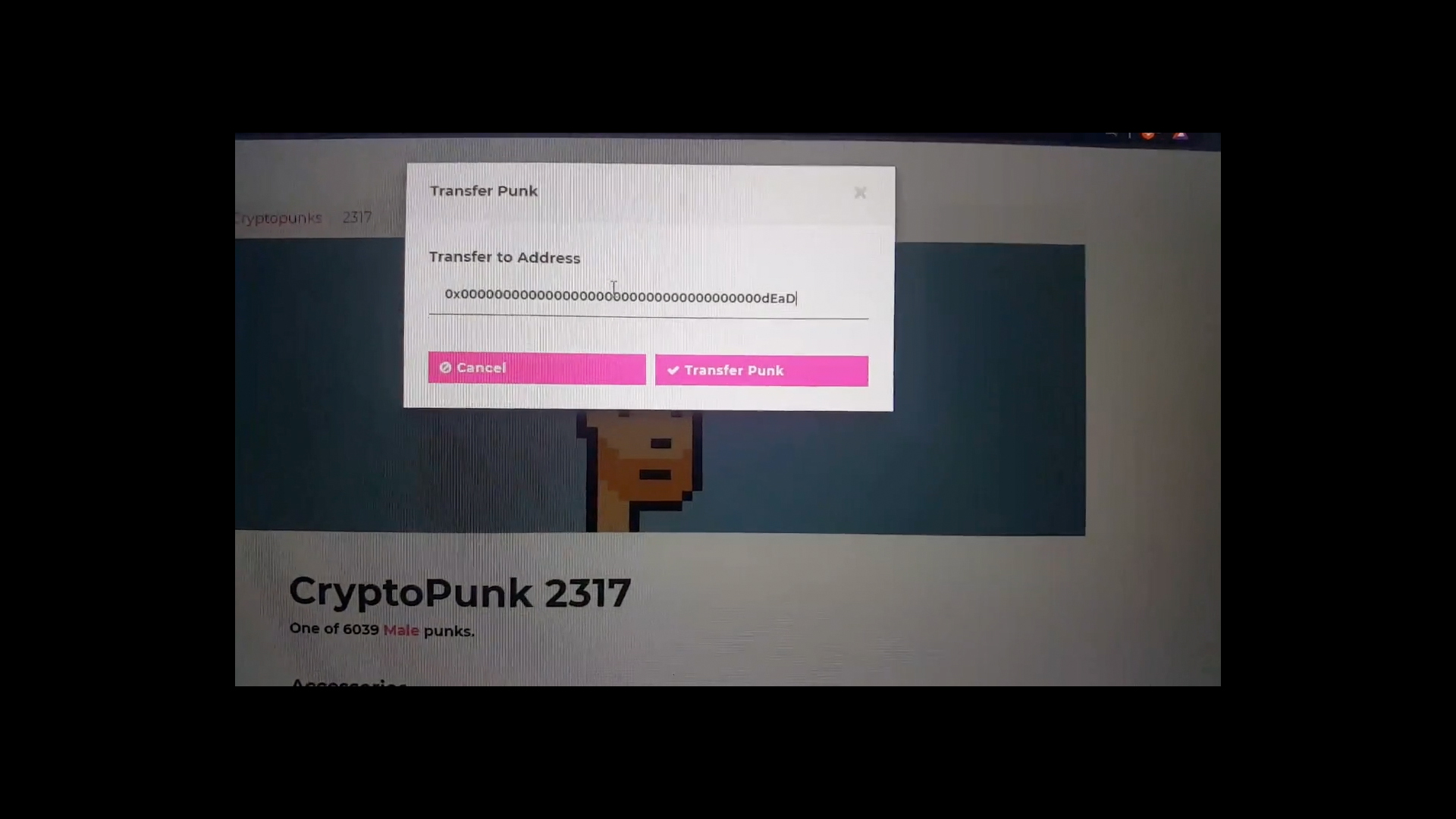 (Still) ROBNESS_V2, HOW TO BURN A CRYPTOPUNK AND NOT FEEL A THING.......A TUTORIAL, 2021, mp4, 1’02”