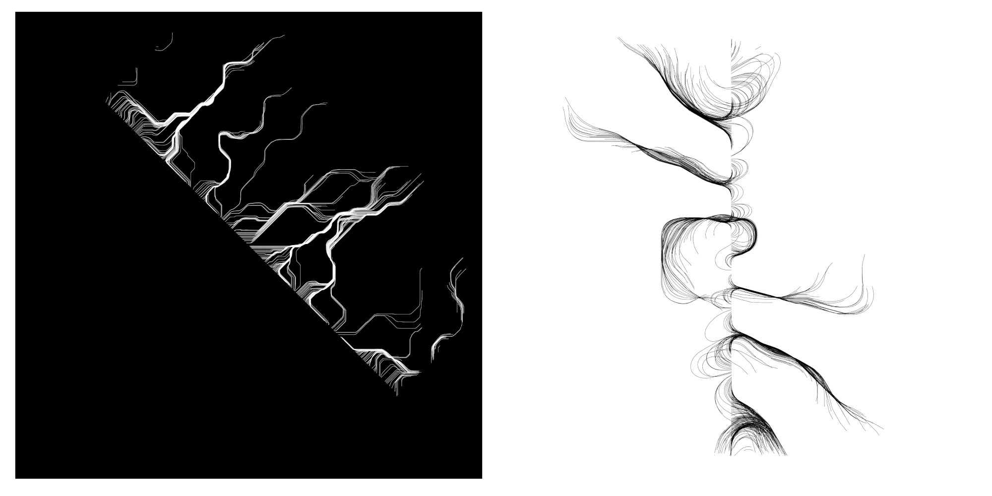 Drawing with particles and perlin noise base algorithm