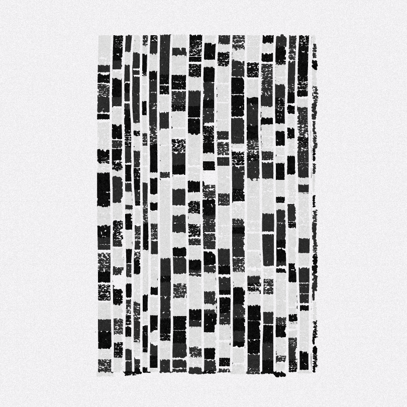 Vertical output with small shapes on it