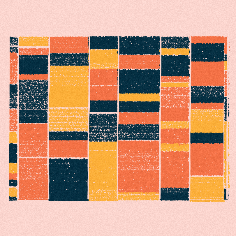 Horizontal output with big shapes on it