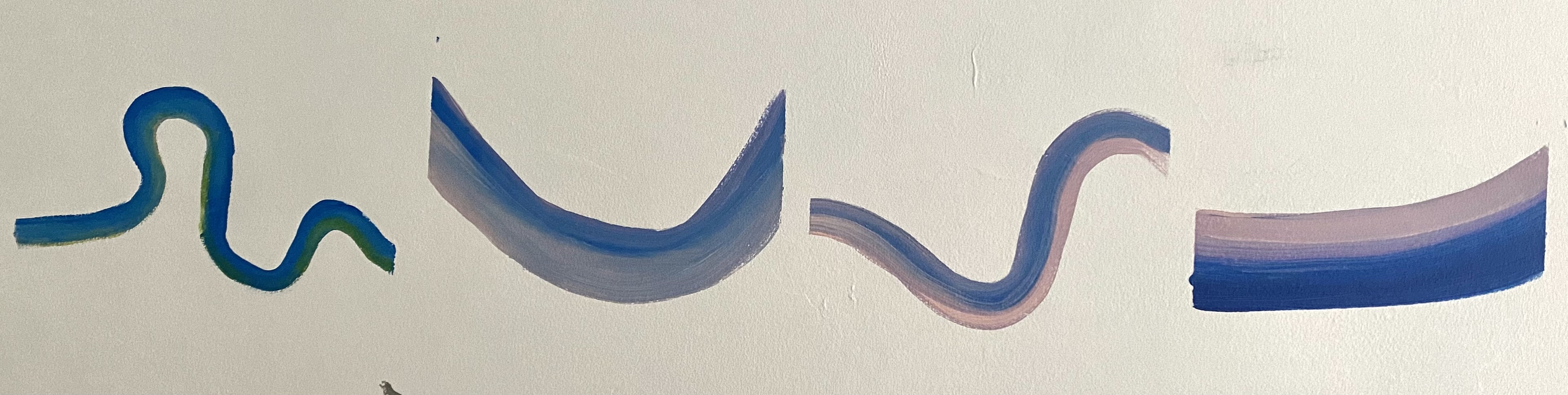 Wall paints to test colours and curves 