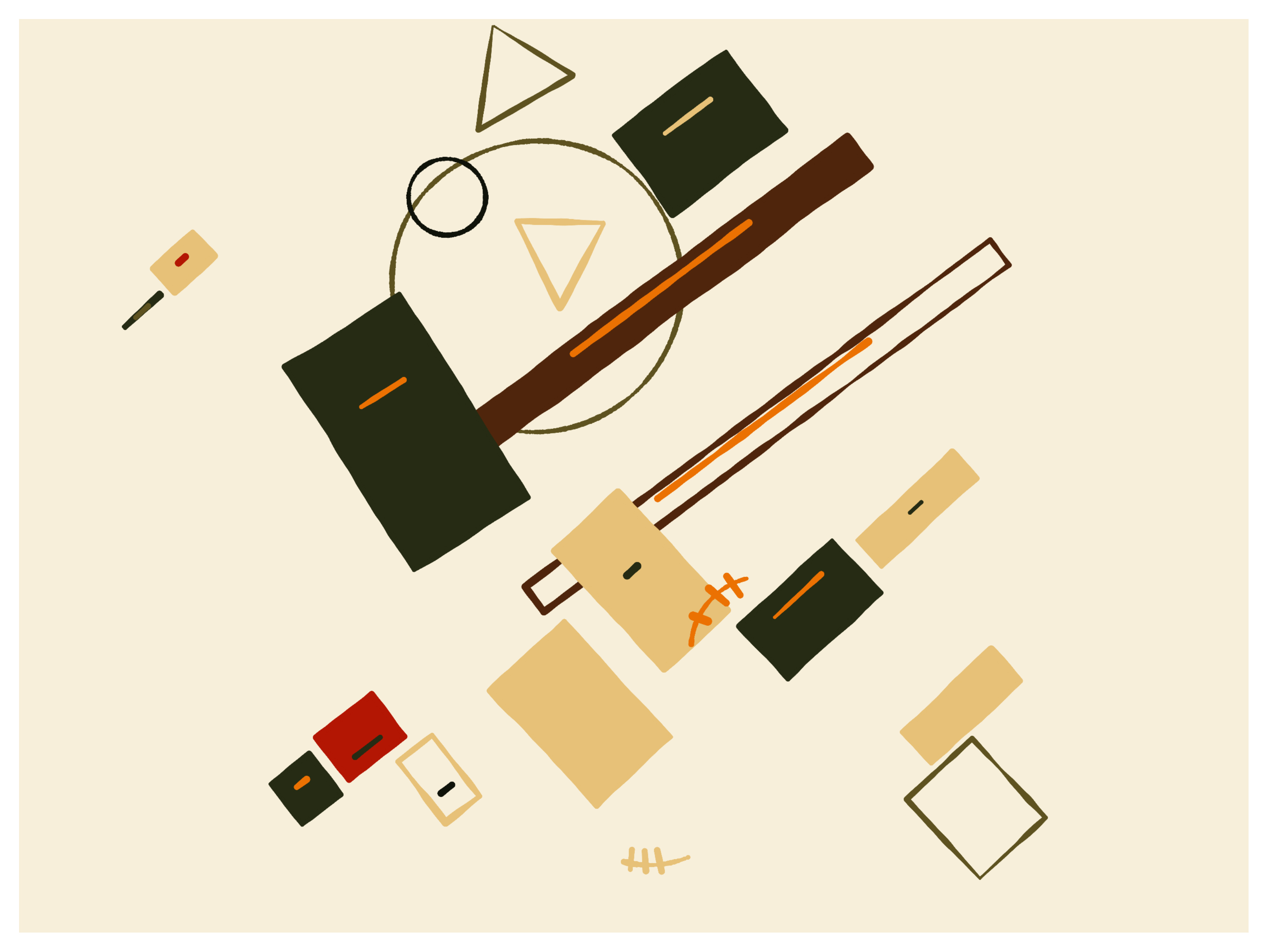 Abstract Generative Suprematist Composition