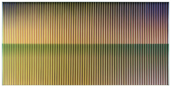 Physichromie 2301 (1992) by Carlos Cruz Diez. Source: Atelier Cruz-Diez Paris (https://www.cruz-diez.com)