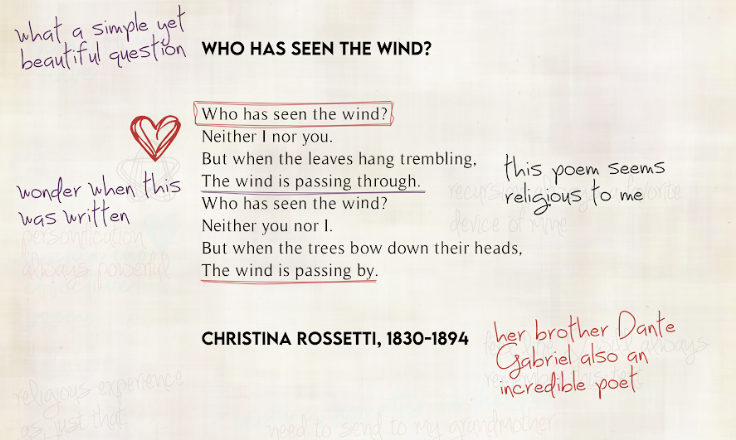 Poetry comes alive through reading.