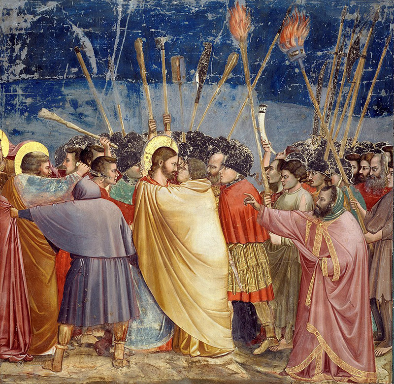 Giotto, Kiss_of_Judas (Scrovegni), 1330
