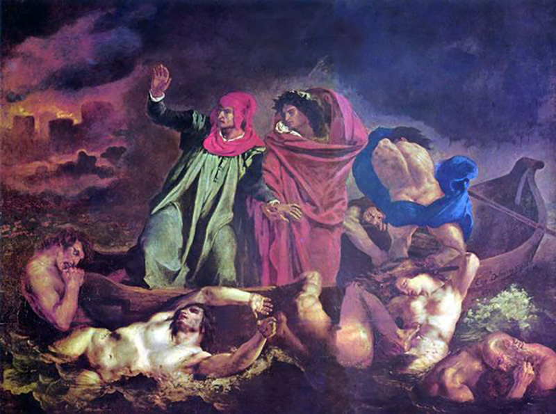 Eugène Delacroix, The Barque of Dante also Dante and Virgil in Hell   1822