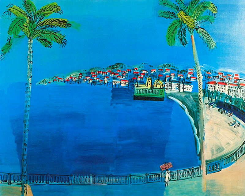 Raul Dufy, Window opening on Nice, 1928