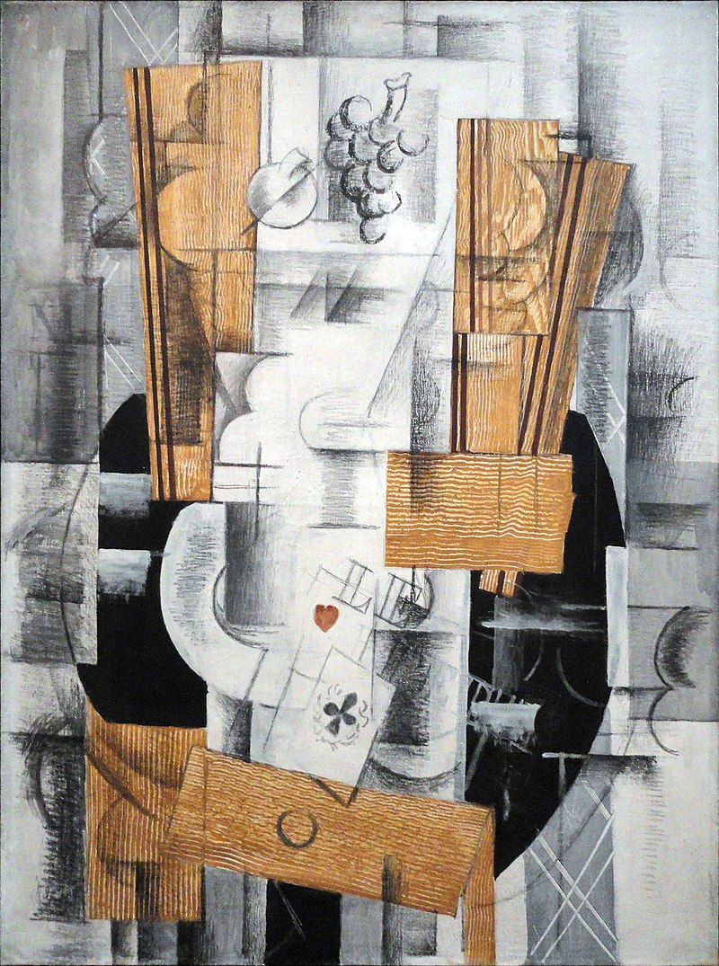 Georges Braque,  Nature morte (Fruit Dish, Ace of Clubs), 1913