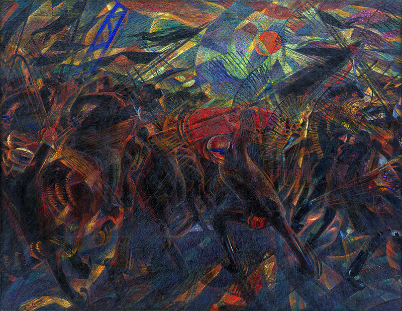 Carlo Carrà, Funeral of the anarchist Galli, 1911