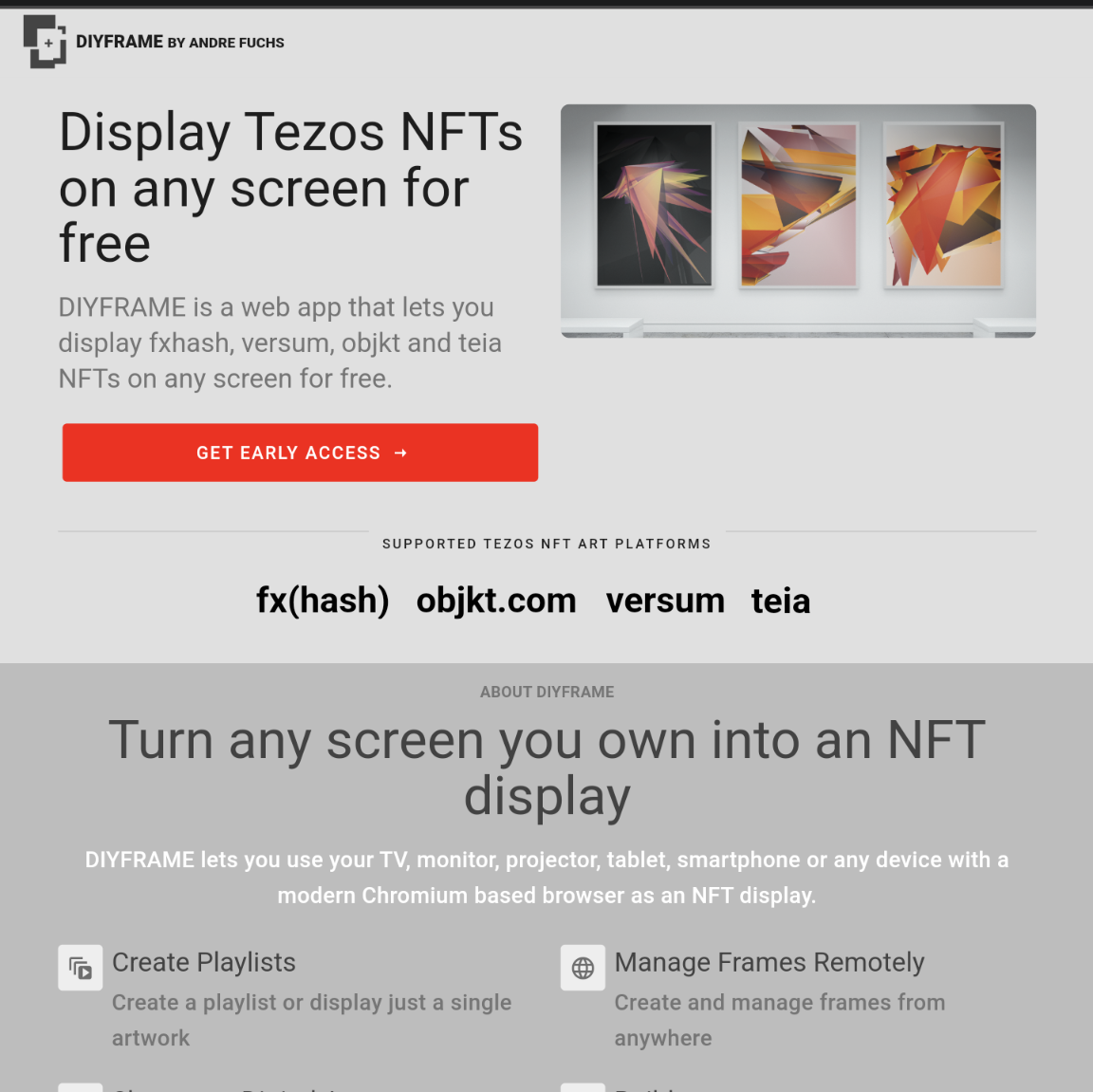 diyframe.xyz website