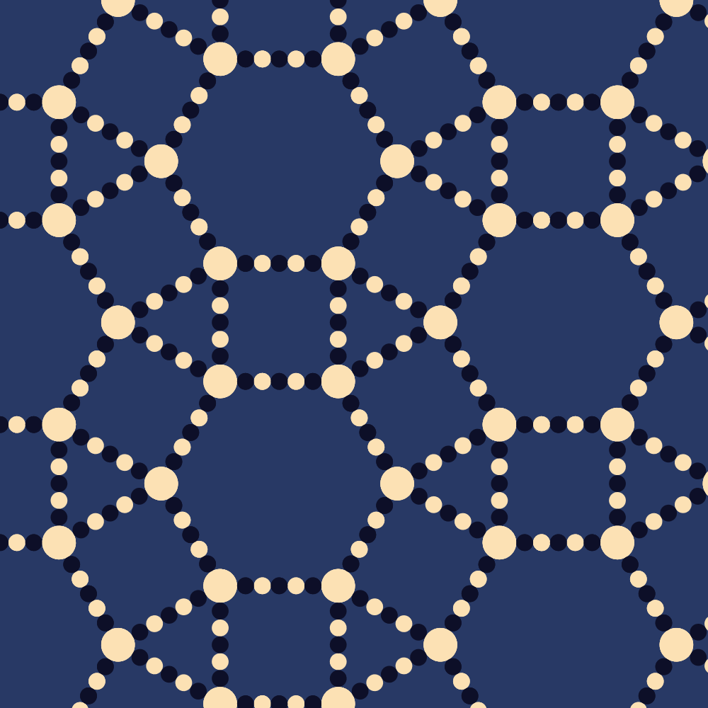 Edge ellipses grid showing tessellation pattern