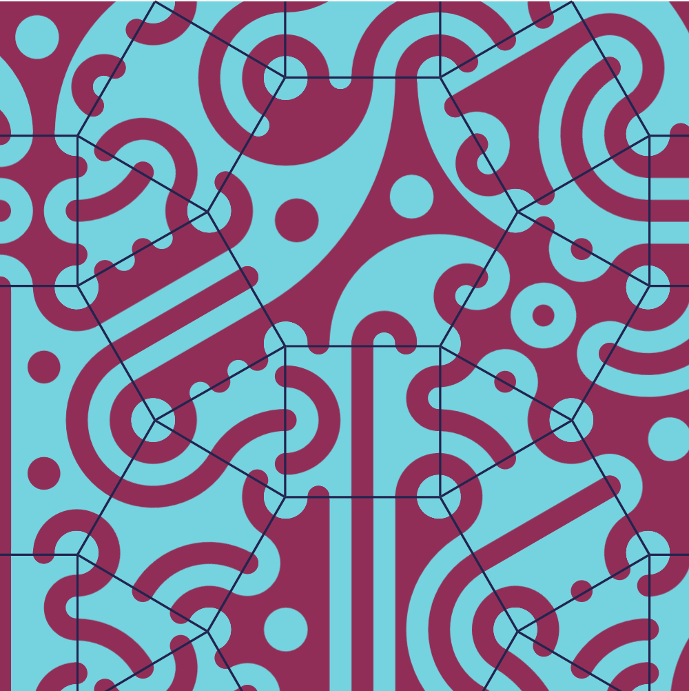 Paper Cut pattern with grid