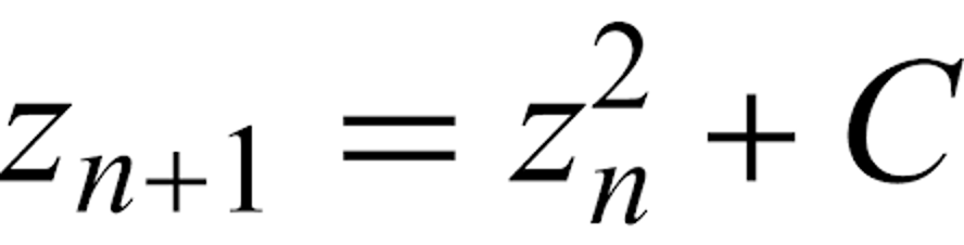 with z0=C, where points C in the complex plane for which the orbit of z_n does not tend to infinity are in the set. Setting z_0 equal to any point in the set that is not a periodic point gives the same result