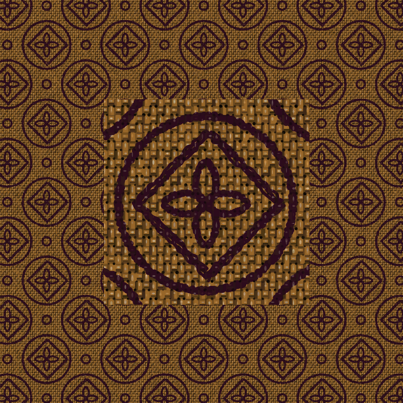 Large and small scale circular pattern on fabric