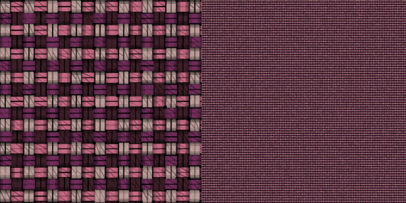 Large and small scale woven fabric