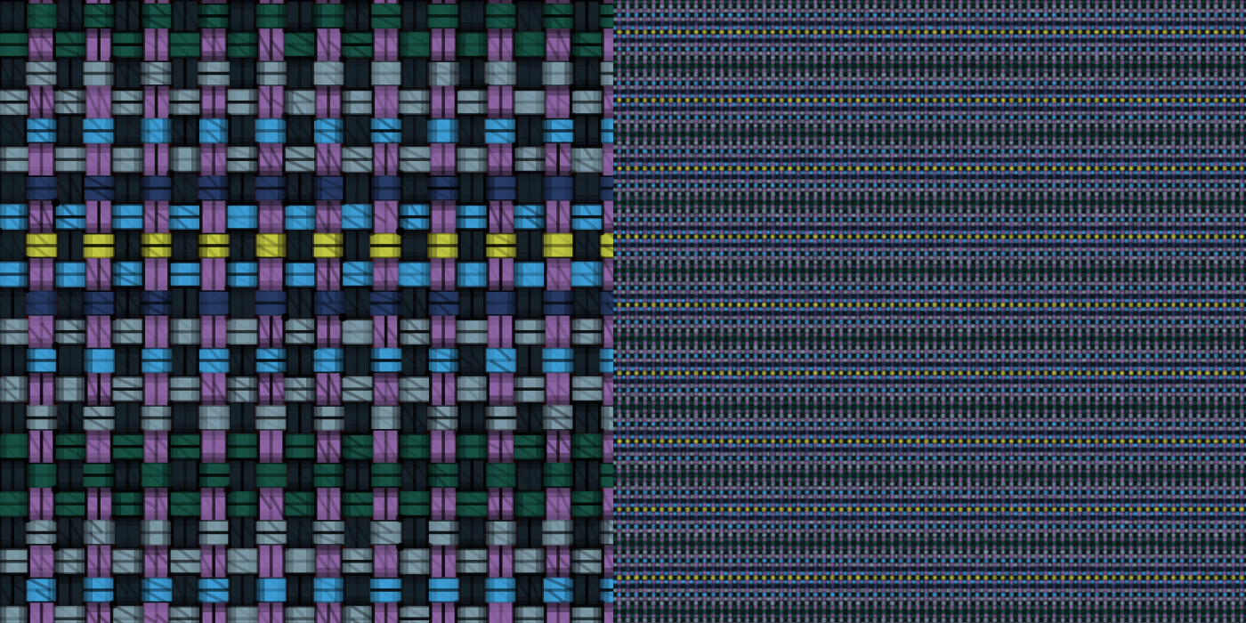 Large and small scale woven fabric