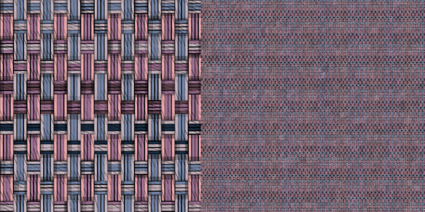Large and small scale woven fabric