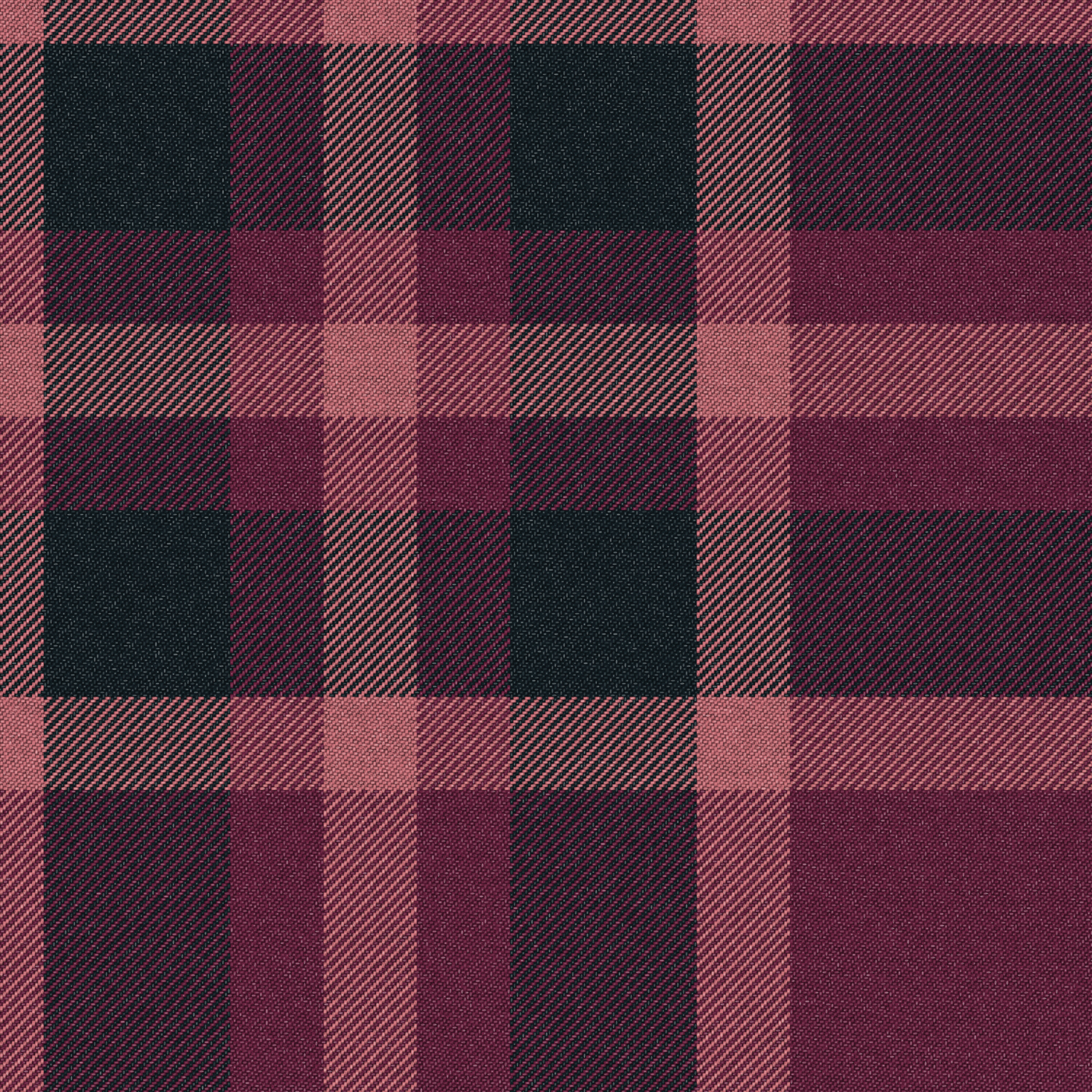 Tartan in deep grey blues and pinks