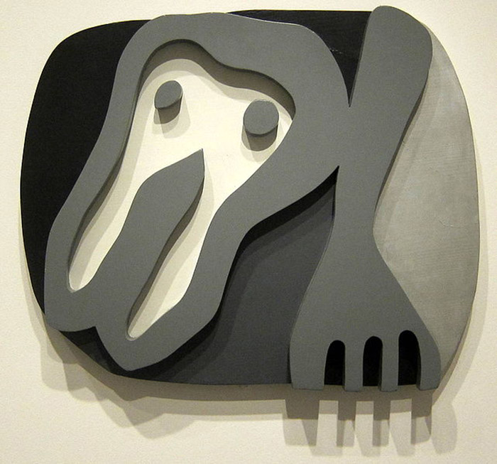 Jean Hans Arp, Shirt front and fork, 1922