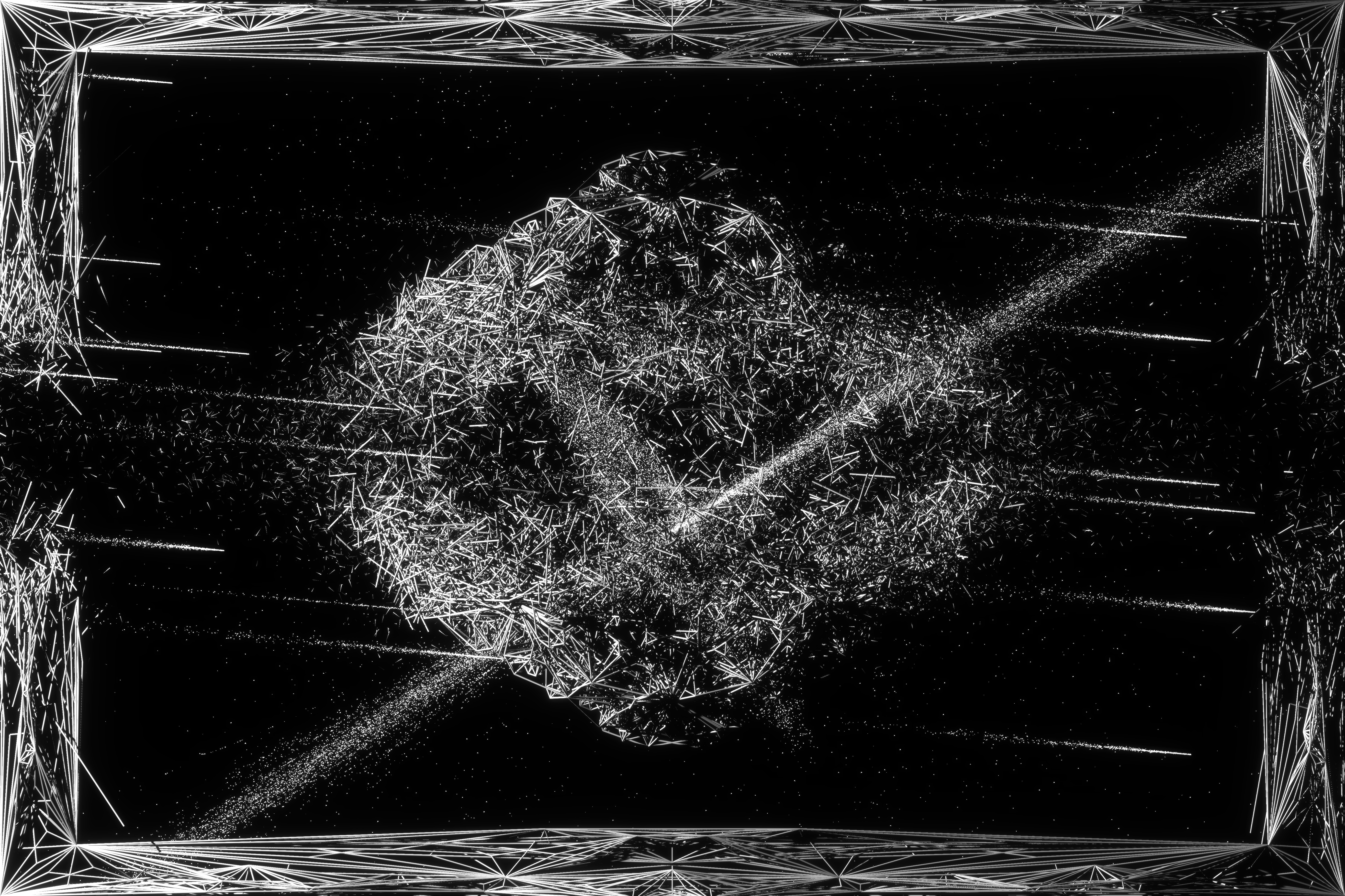 Explosion along an axis, with quasar in the background - O B S C V R V M #466