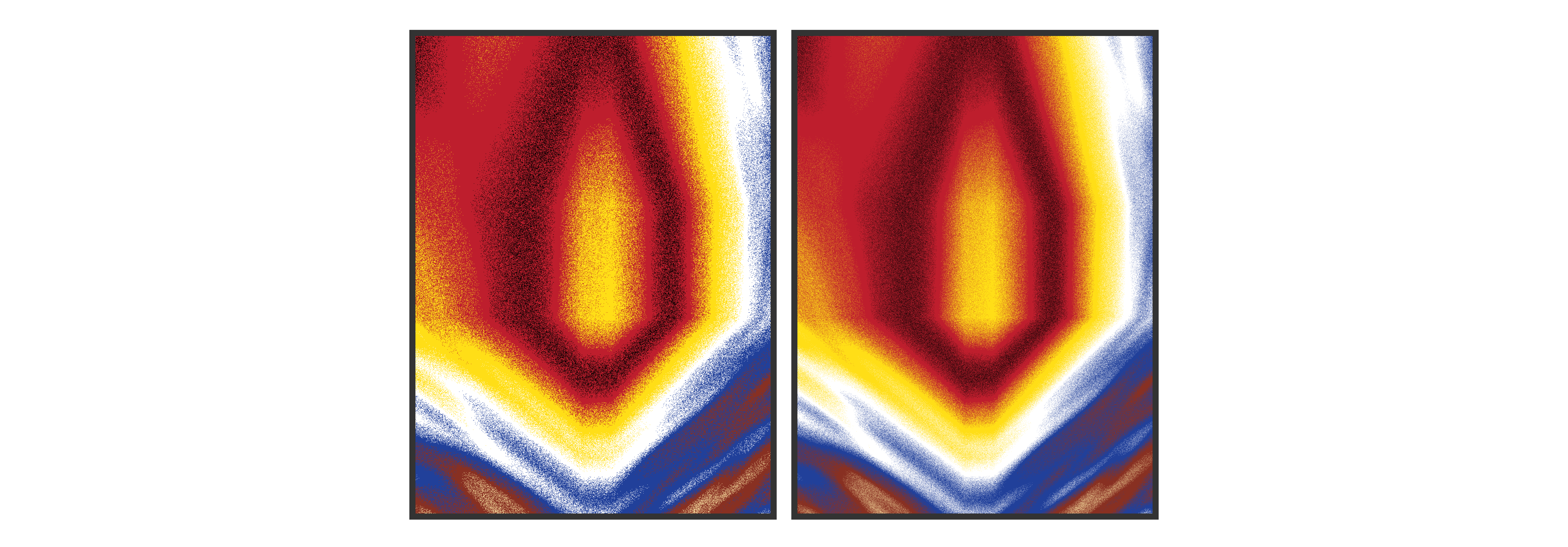 A comparison between 0.5 resolution and 1.0 resolution, both with a black border