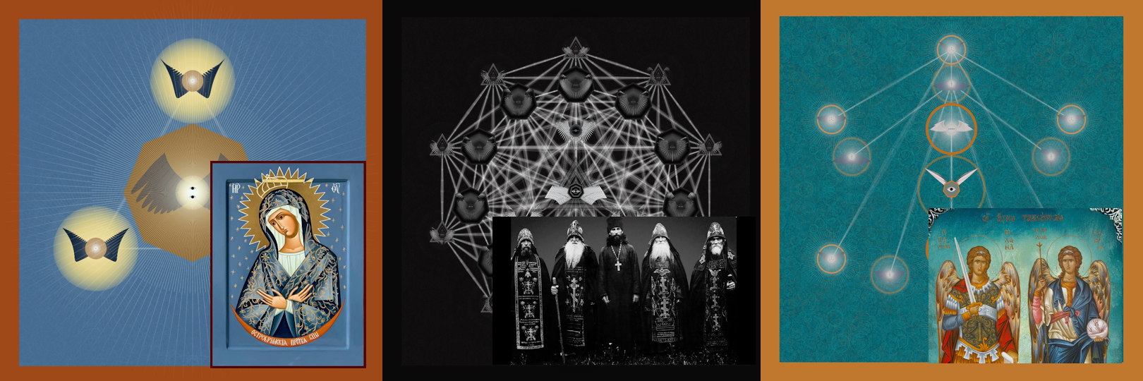1."Our Lady of the Gate of Dawn" 2.Megaloschemos 3.Michael Gabriel