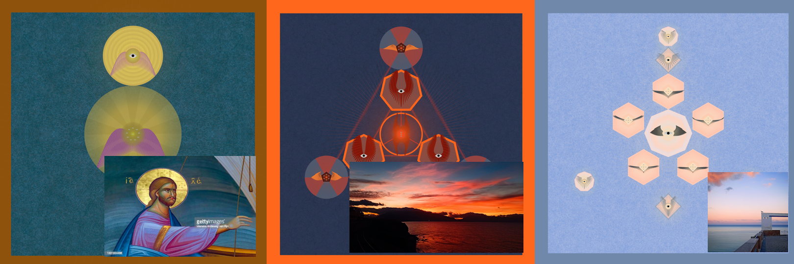 1.Monastery of the Holy Apostles at Copernaum 2.Sicily Sunset 3.Sicily Dawn