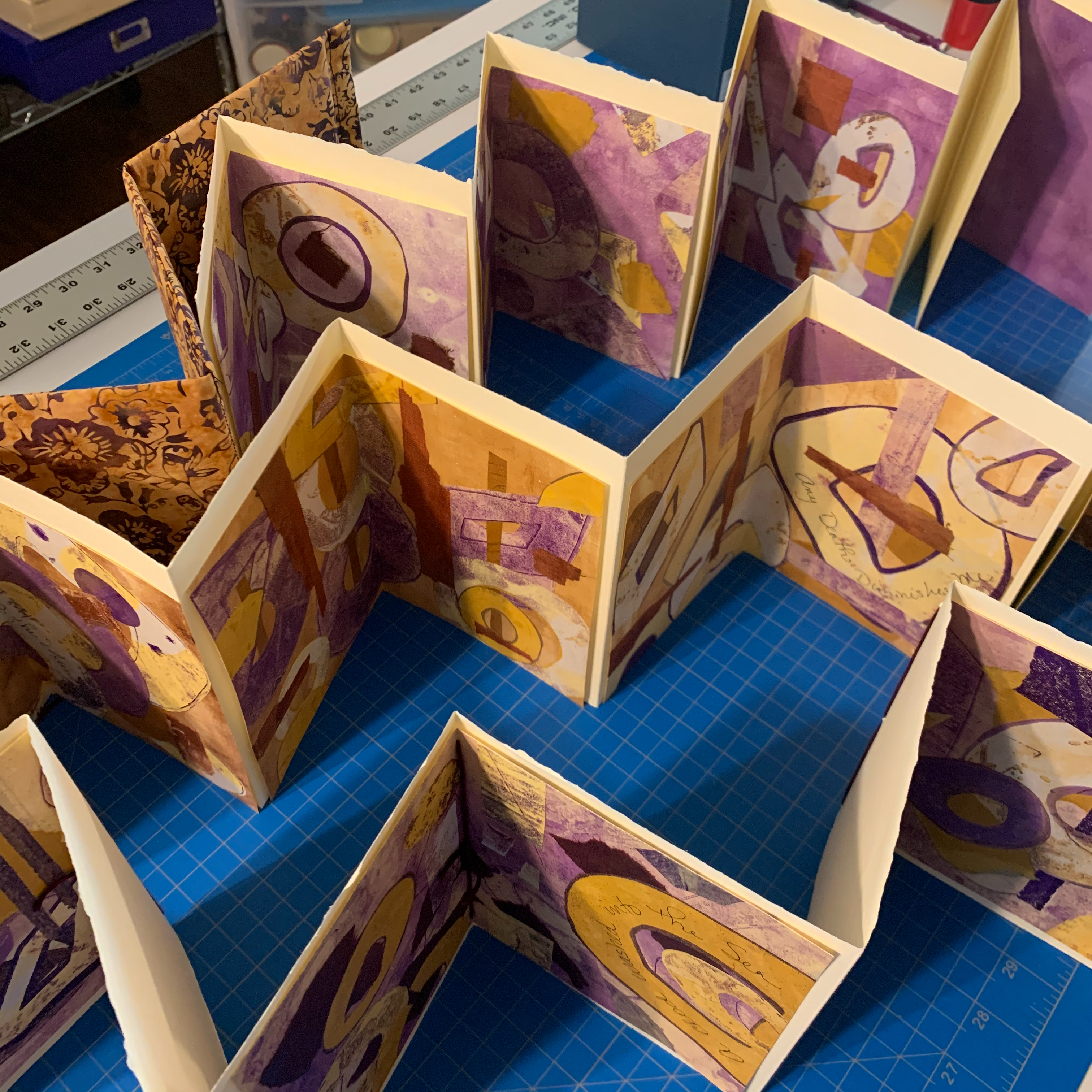 A double accordion book made by the author in 2022.